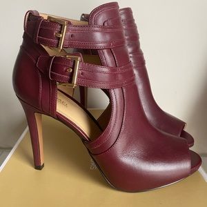 Michael Kors blaze leather open-toe bootie